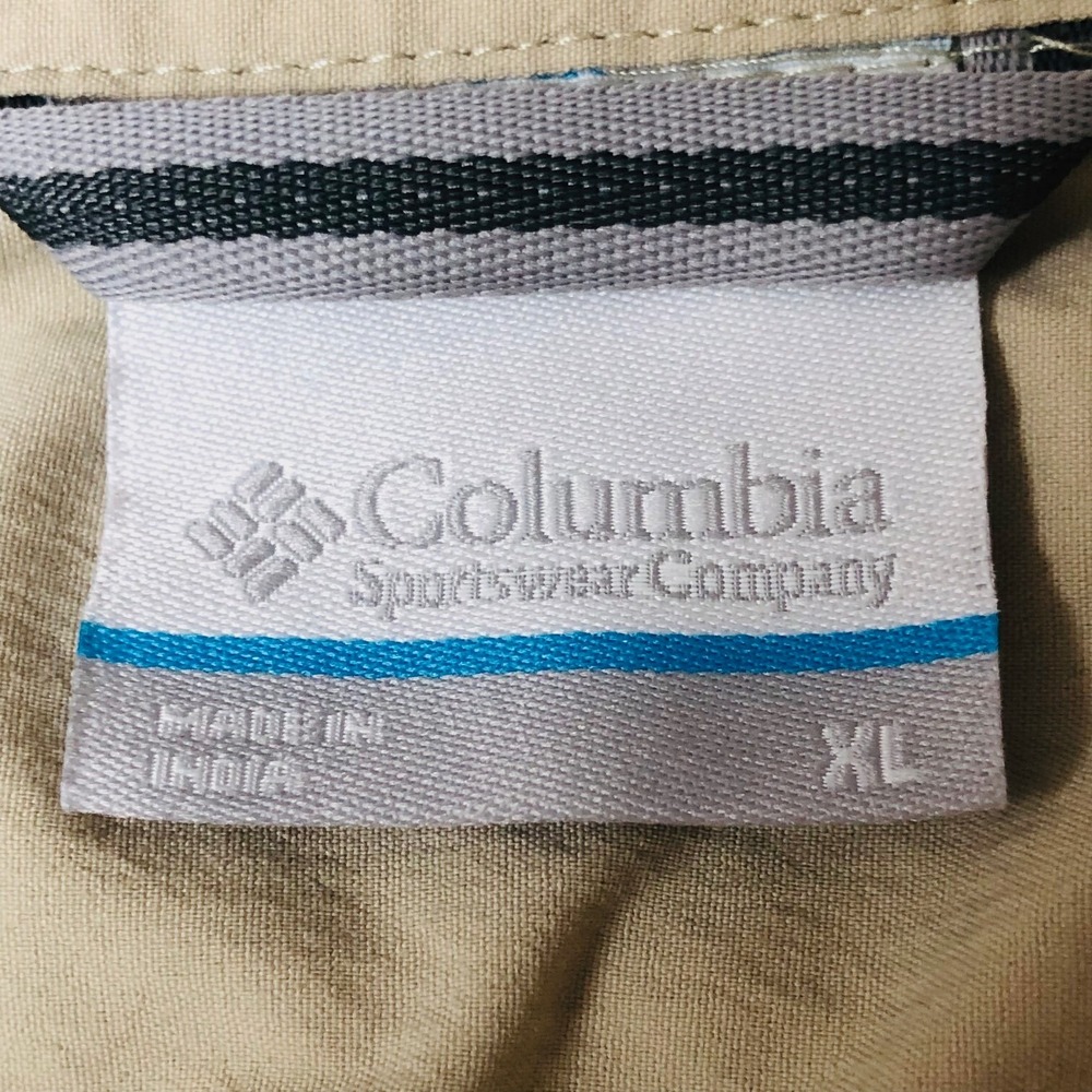 Columbia Beige Shirt Men XL Omni Shade Long Sleeve Fishing UPF Nylon Outdoor - Picture 4 of 7
